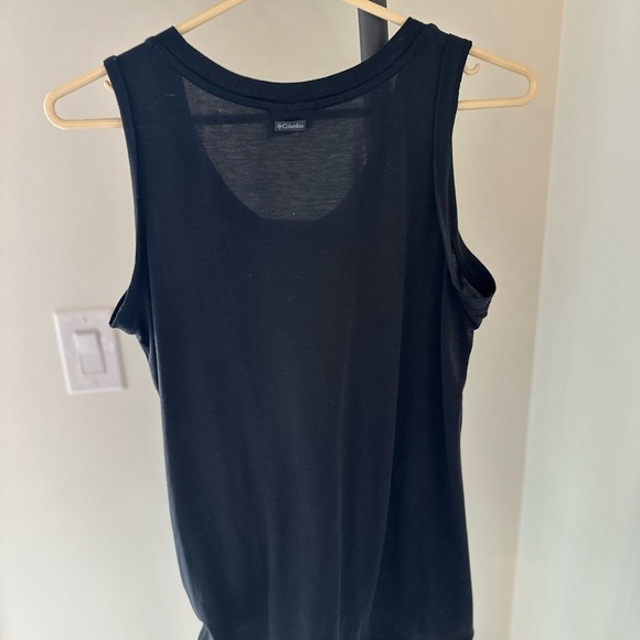 Columbia Black Sleeveless Relaxed Tie Front Tank Top - Picture 6 of 7